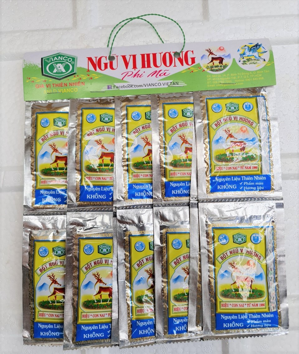 [Lốc 20 gói x 3.5g] Bột ngũ vị hương Con Nai Vàng [VN] VIANCO Five Spice powder (bph-hk)