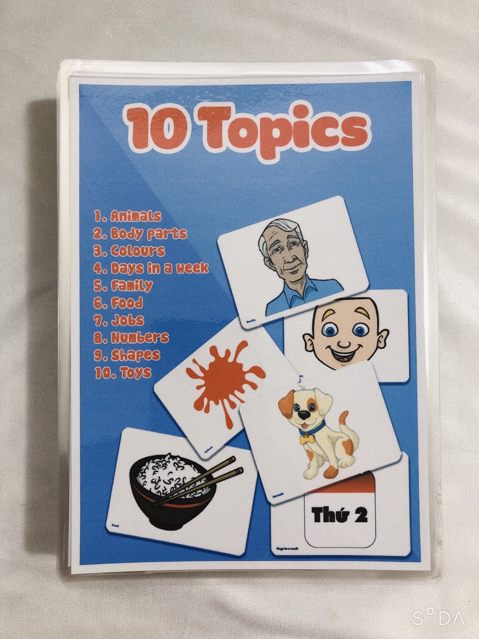 Bộ 113 Thẻ Flashcards 10 chủ đề dạy Tiếng Anh cho trẻ mầm non