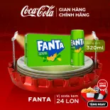 [SIÊU SALE ] Thùng 24 Lon Nước Ngọt Giải Khát Có Gas Fanta vị Soda Kem 320ml/Lon Sale 25.06 Coca-Cola Chính Hãng_LD