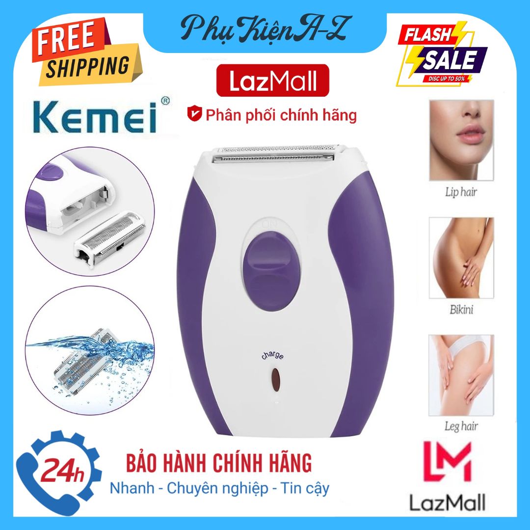 LazMaII Sale 50% Máy Triệt Lông Tại Nhà Xiaomi, Máy Triệt Lông Bikini, Máy Cạo Lông Toàn Thân KEMEI 280R Lưỡi Không Gỉ, Triệt Lông An Toàn Hiệu Quả Bảo Hành 1 đổi 1
