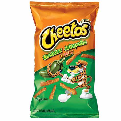 BÁNH SNACK CHEETOS CRUNCHY CHEDDAR JALAPENO, Cheese Flavored Snacks VỊ ỚT