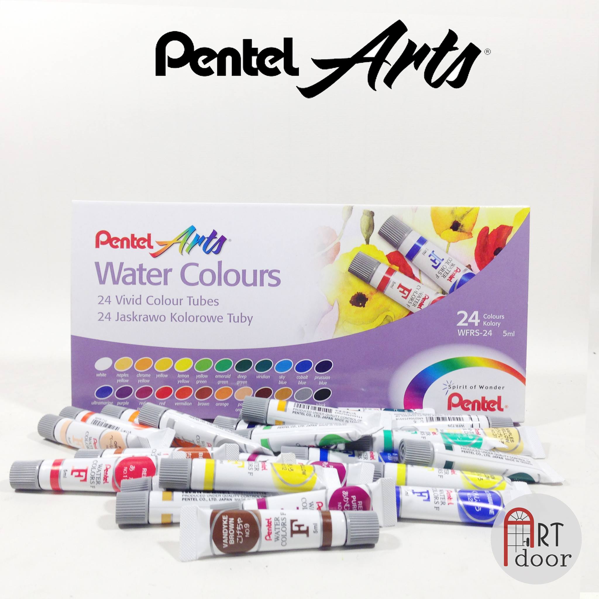 MÀU NƯỚC PENTEL DẠNG TUÝP BỘ (24 /18/12)(MÀU WFRS-24/18/12)