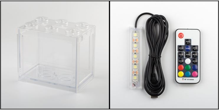 Bể cá mini lắp ghép Bể cá để bàn Đèn LED