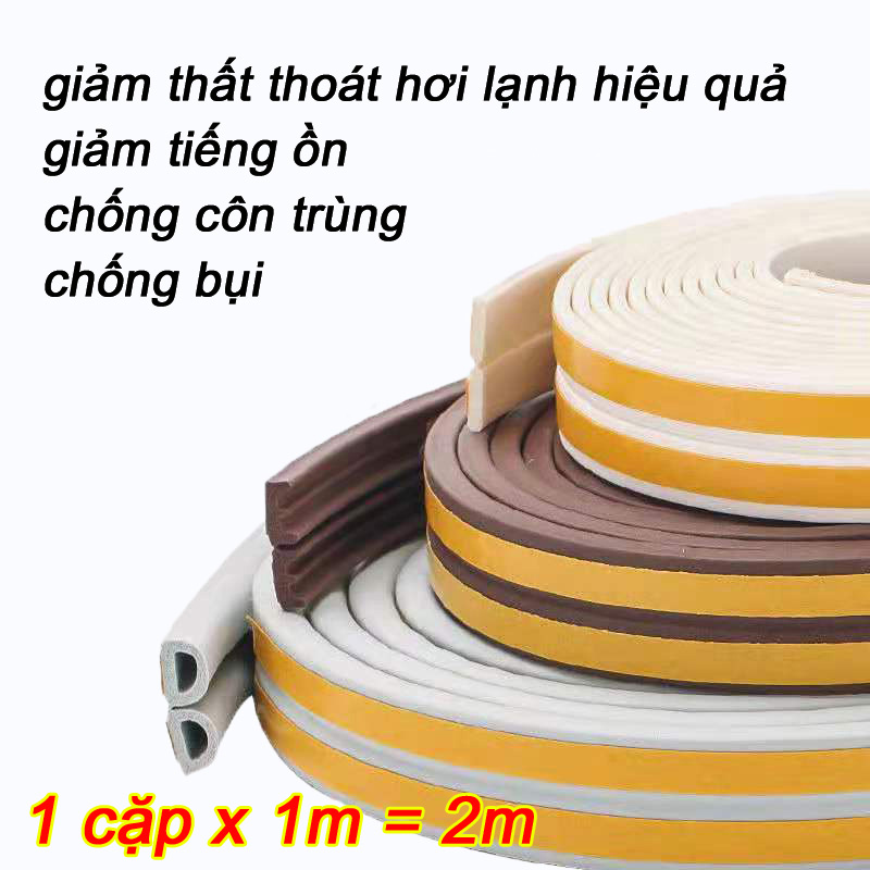 [HCM]Nẹp xốp khe cửa có keo cách âm chống tiếng ồn chống bụi chống hơi lạnh thất thoát