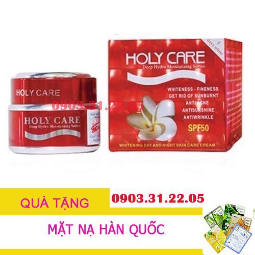 Kem dưỡng trắng da mặt 5 trong 1 20 - kem Holy Care đỏ