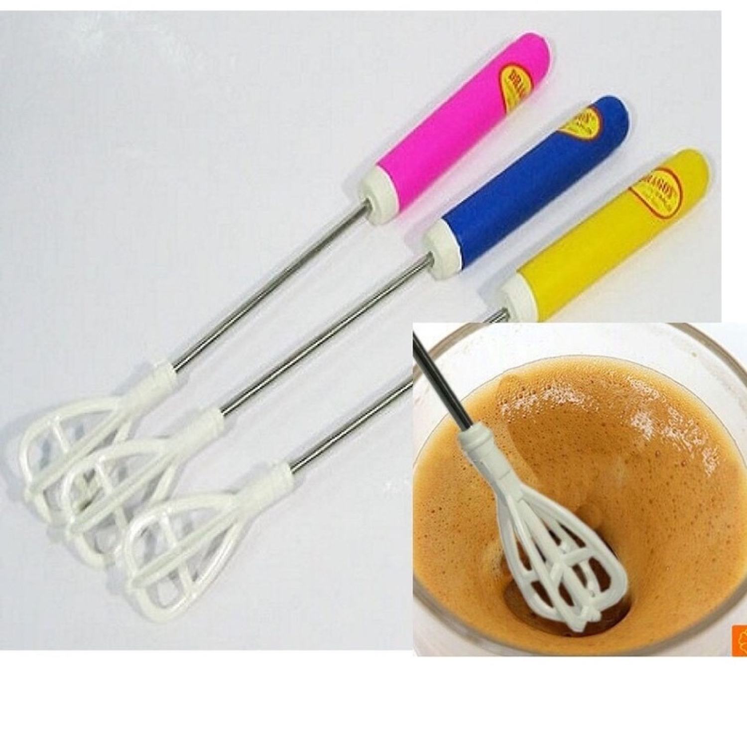 Cây đánh cà phê, đánh trứng cầm tay cán inox dài 30cm