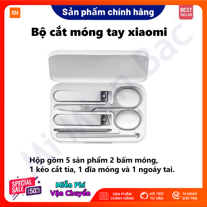 Bộ Cắt Móng Xiaomi Mijia 5 Món, Bộ Chăm Sóc Móng Toàn Diện Xiaomi, Bấm Móng Tay Xiaomi MJZJD001QW – Chính Hãng – Siêu Bền, Siêu sắc,Thép Không Gỉ 430 – Mi Miền Bắc