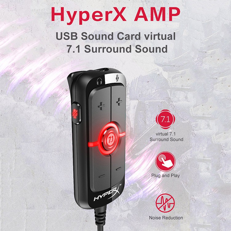 Sound Card Âm Thanh Kingston HyperX AMP USB 7.1 New Nguyên Seal Mới 100%