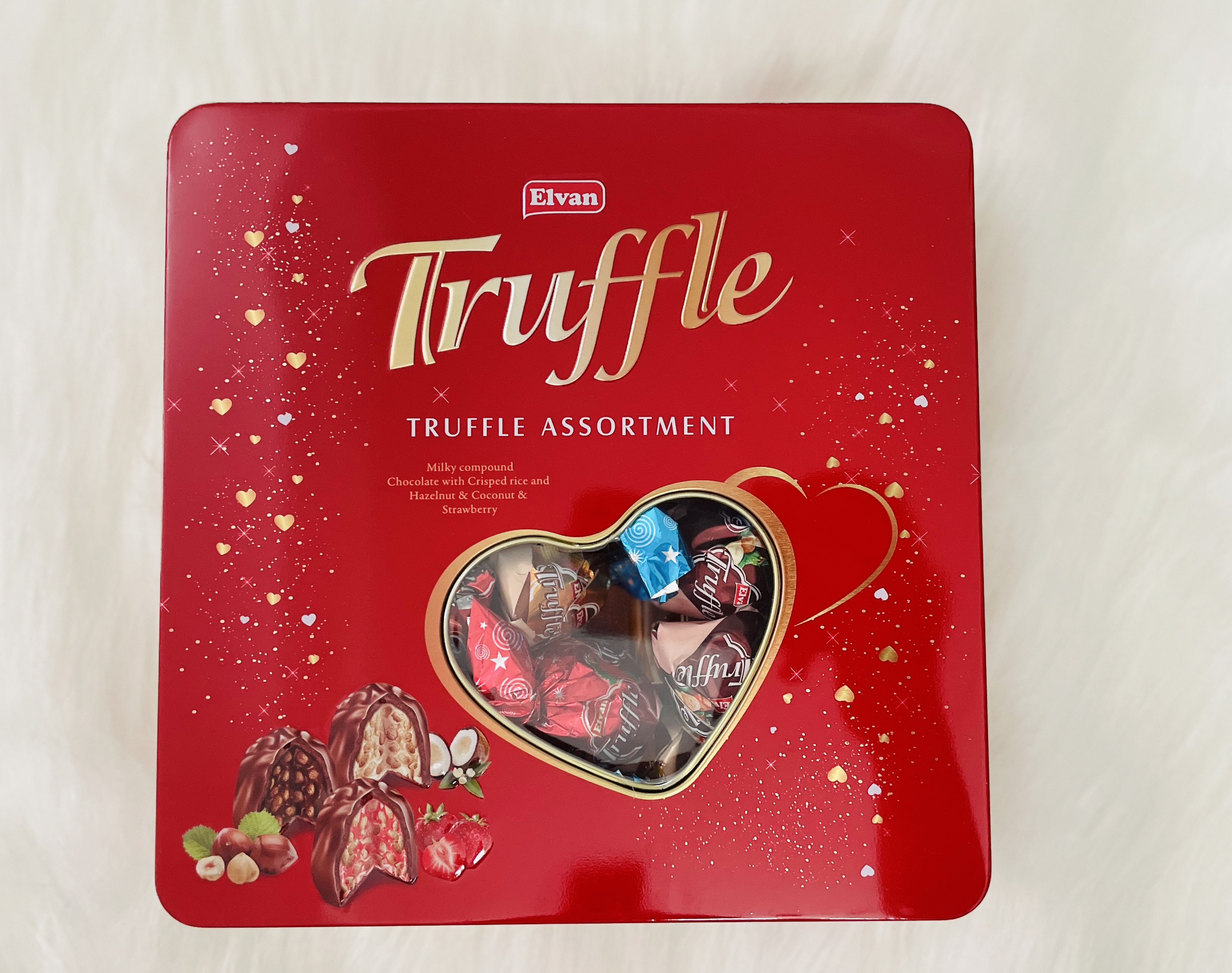 Kẹo Socola Elvan Truffle Assortment Thổ Nhĩ Kỳ Hộp Thiếc 300g