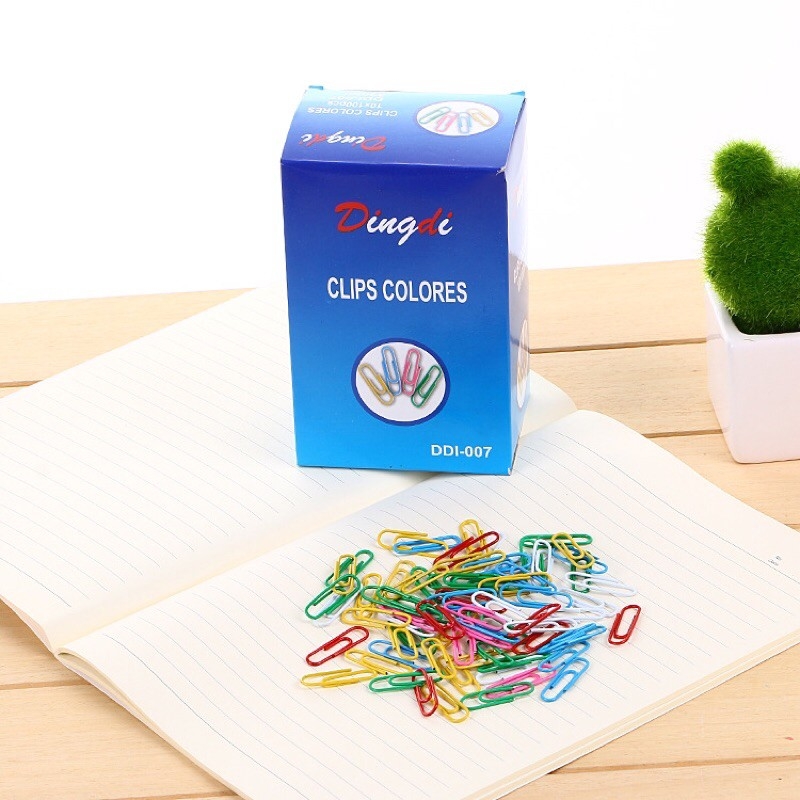 Kẹp Gim Giấy Màu Tam Giác C62 - Ghim Kẹp A171