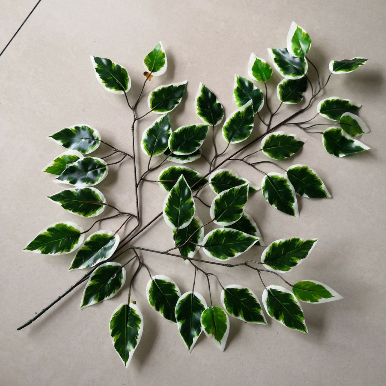 Sỉ 10 cành lá si làm cây giả