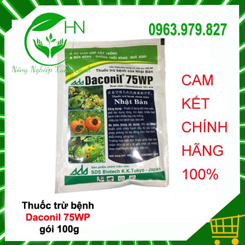 Thuốc trừ bệnh Daconil 75WP - Đặc trị đốm lá, thán thư thương hiệu Nhật Bản
