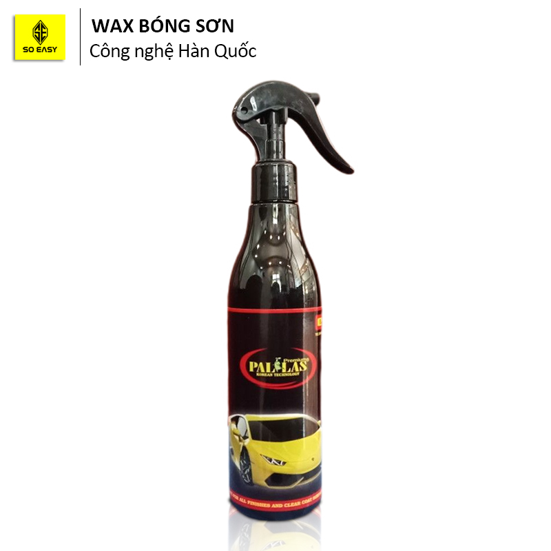 Dung dịch dưỡng bóng sơn xe PALLAS Polish Wax chai xịt dưỡng bóng sơn xe máy làm nổi bật màu sắc sơn xe bình xịt phủ lớp bóng bảo vệ mặt sơn xe máy Honda-P-0330