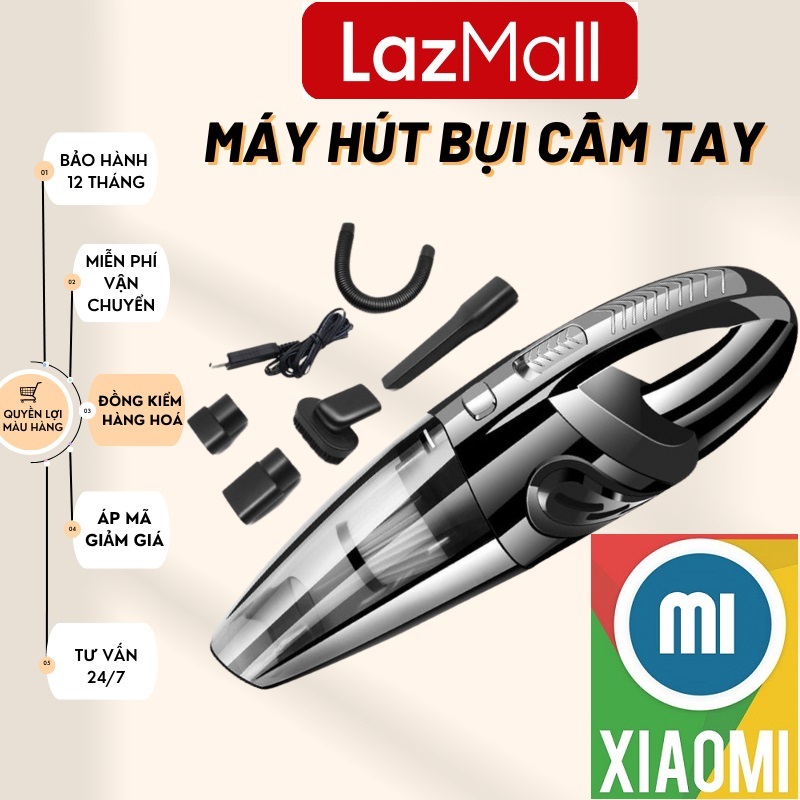 Giảm Giá Cực Mạnh LazMall Xiaomi CLEAN DUST Máy Hút Bụi Cầm Tay Mini Không Dây Siêu Tiện Lợi Hút Bụi Xe Ô Tô Giường Nệm Lông Thú Cưng Lực Hút Mạnh Giúp Vệ Sinh Ô Tô Vệ Sinh Máy Tính Rèm Cửa Bàn Ghế Ti Vi Sử Dụng Với Rất Nhiều Mục Đích 
