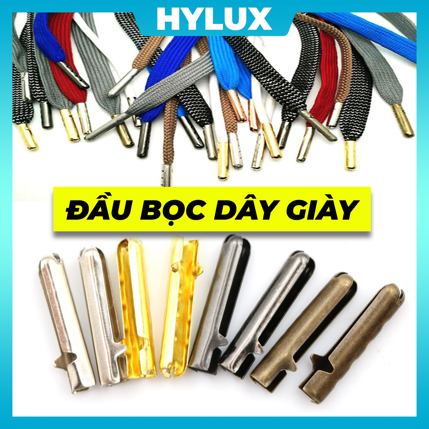 Đầu Bọc Dây Giày Chất Liệu Hợp Kim Cao Cấp Không Gỉ [bán theo combo]
