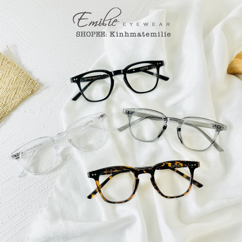Giá sỉ  Combo 10 gọng kính nhựa vuông Unisex nhiều màu lutto Kính mắt Emilie