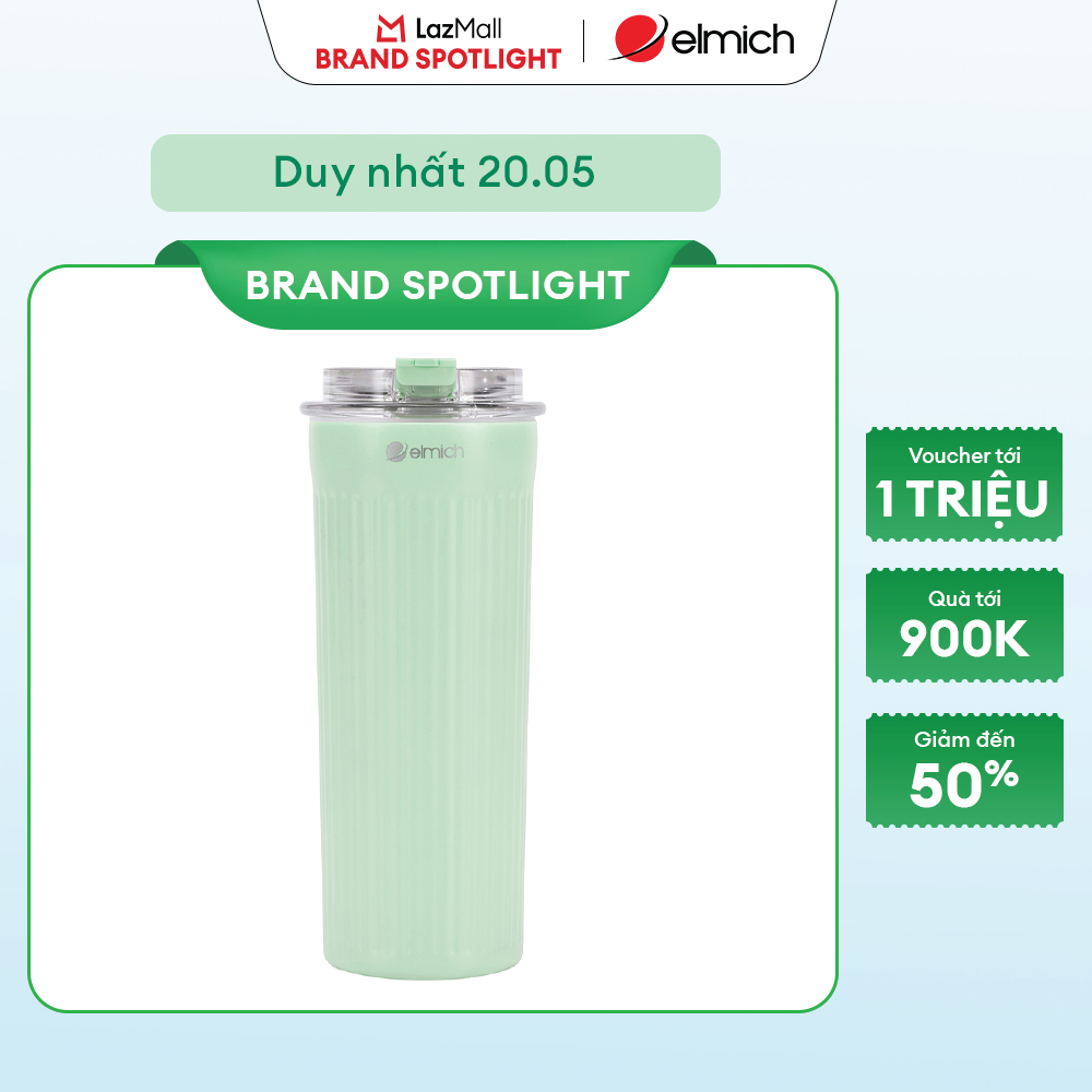(Chỉ 25-29.07)Cốc giữ nhiệt inox 304 Elmich EL8384 dung tích 500ml