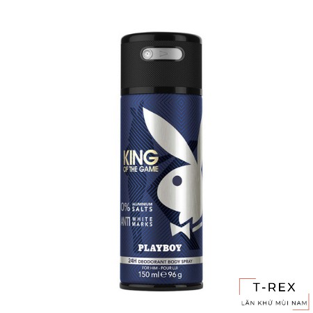 Xịt khử mùi nam playboy king of the game 150ml