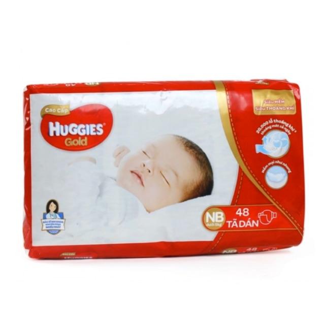 [HCM]Combo 2 tả dán huggies đỏ cao cấp NB48 miếng