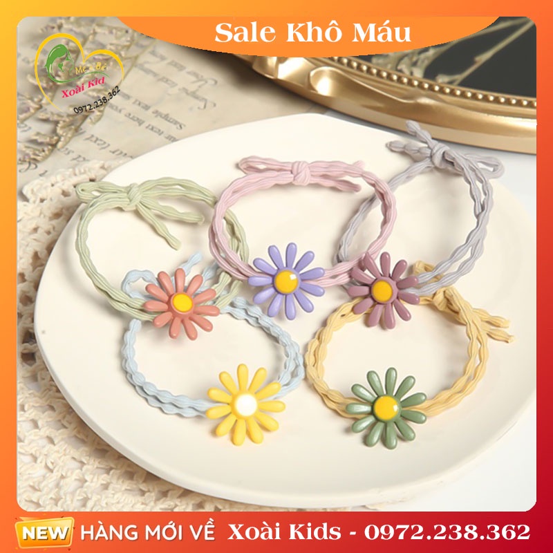 Dây buộc tóc, cột tóc hình hoa cúc cực xinh đẹp