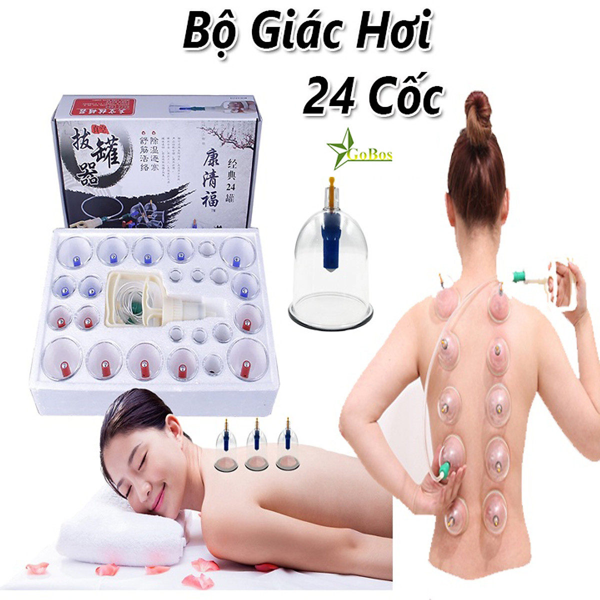 Bộ Dụng Cụ Giác Hơi Hàn Quốc, Bộ Giác Hơi Không Dùng Lửa  Cao Cấp, Giúp Giải Độc Tố Trong Cơ Thể Lưu Thông Tuần Hoàn Máu. An Toàn Dễ Sử Dụng.