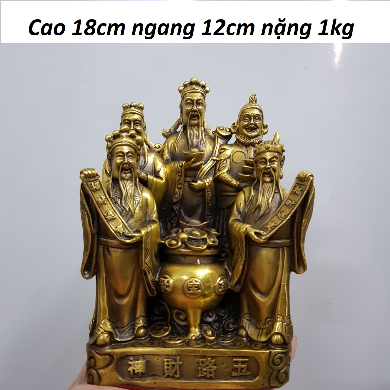 Tượng ngũ vị thần tài bằng đồng thau cao cấp MS85