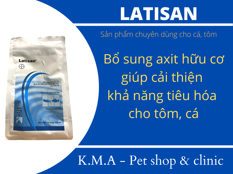 LATISAN - BỔ SUNG AXIT HỮU CƠ GIÚP CẢI THIỆN KHẢ NĂNG TIÊU HÓA CHO TÔM, CÁ (GÓI 1KG)