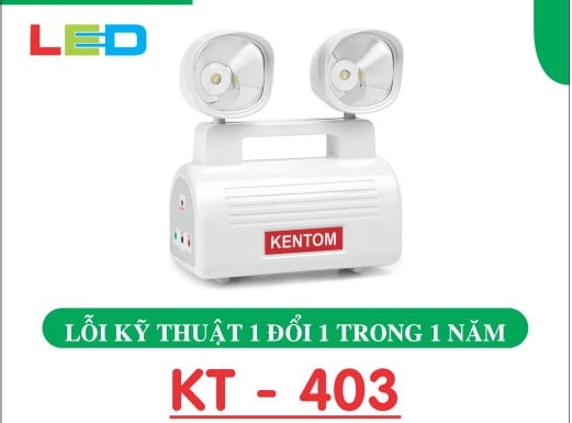 Đèn sạc chiếu sáng khẩn cấp kentom kt 403