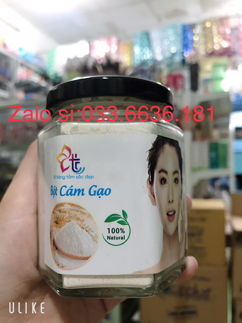 Bột cám gạo nguyên chất hủ 150g giúp trắng da ,mờ vết thâm,giảm mụn