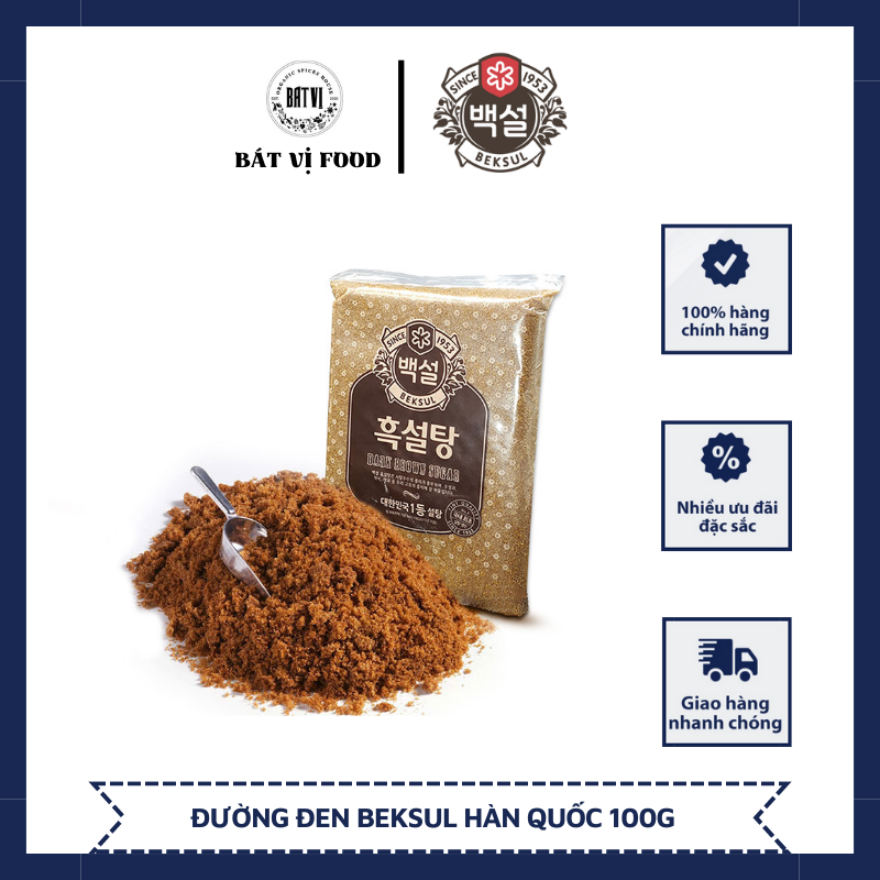 Đường đen beksul hàn quốc 100g nhỏ gọn dùng thử