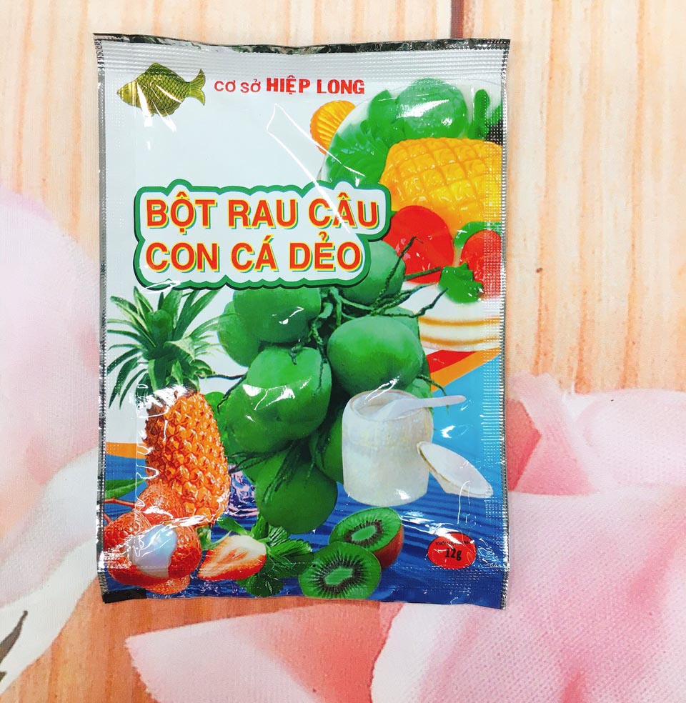 Bột rau câu con cá dẻo 1 hộp (12 gói)