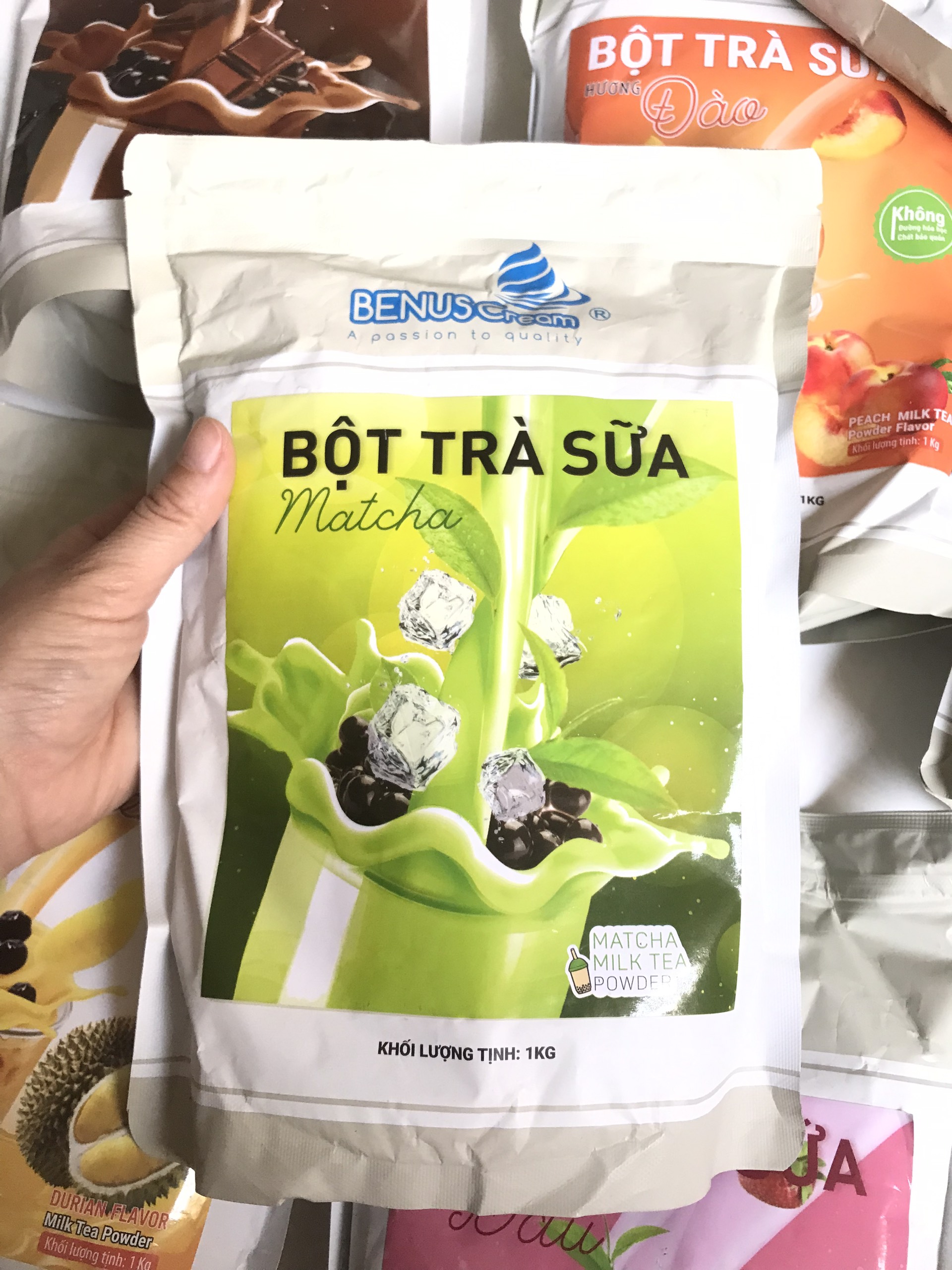 Bột làm trà sữa - matcha - benus