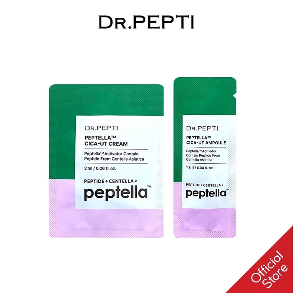 Sample kem dưỡng và tinh chất dr.pepti peptella cica-ut cream 2ml + ampoule 1.2ml