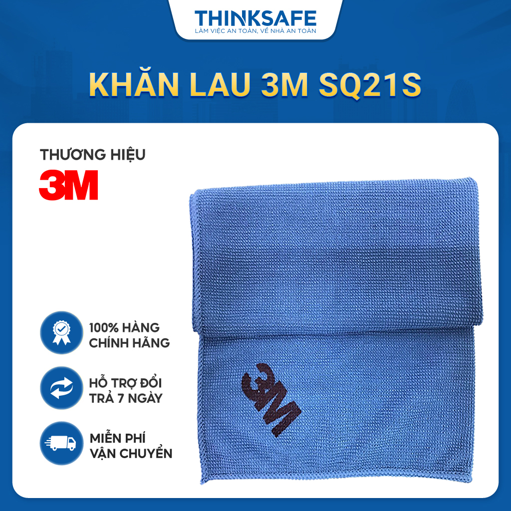 Khăn Lau Đa Năng 3M SQ21S cấu tạo bằng các sợi microfiber giúp lấy sạch vết bụi bẩn - Bảo Hộ Thinksafe