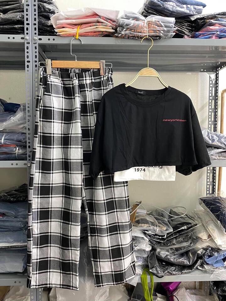Set baggy caro + set croptop 1974