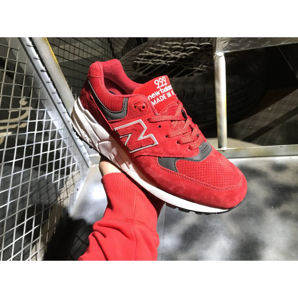 Original NB* 999 Red Color For Men Women's Sport Running Shoes 36-44