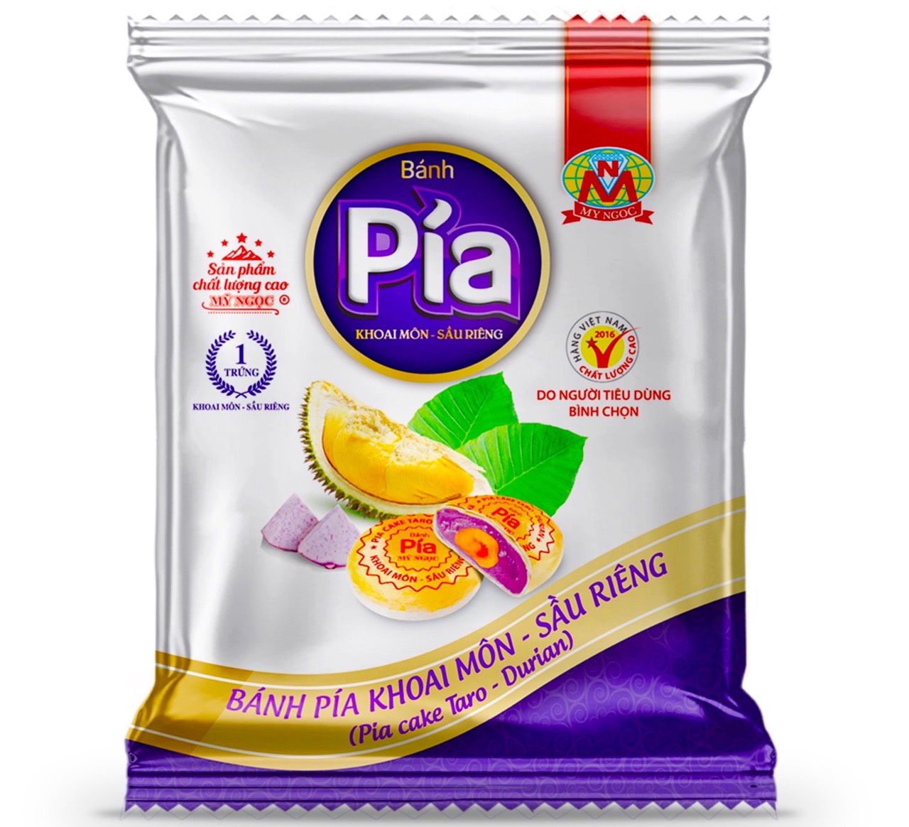 200g 2 Bánh pía KHOAI MÔN tự nhiên SẦU RIÊNG tươi, CHẤT XƠ TỐT nhuận trường, TINH BỘT KHÁNG tăng cường lưu thông máu