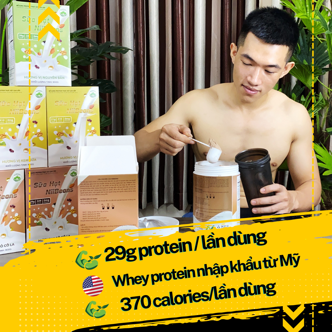 Sữa hạt NiiBeans Tăng cân Hương vị Kem sữa 500G
