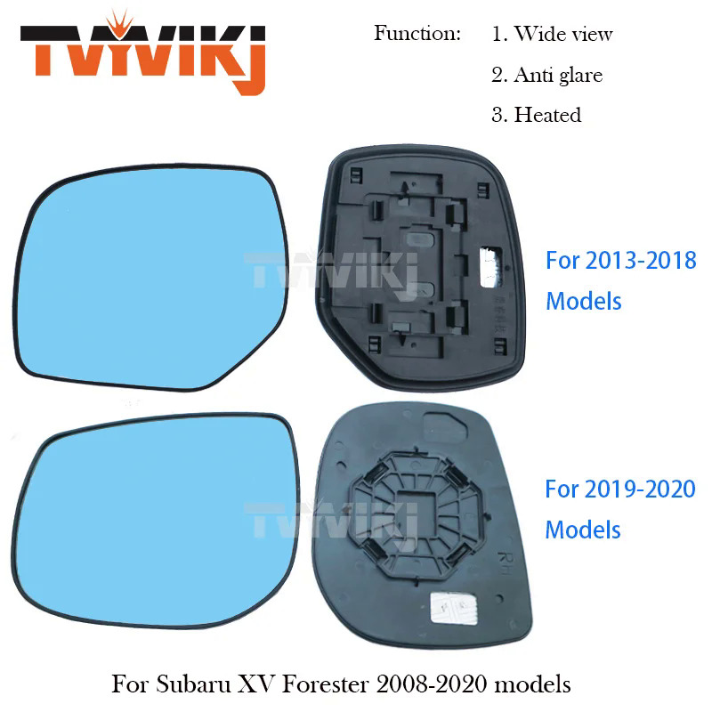 Tvyvikj 1 cặp gương chiếu hậu bên được làm nóng ống kính thủy tinh màu xanh cho Subaru XV Forester 2013 2020 tầm nhìn rộng chống chói Di Sản Outback