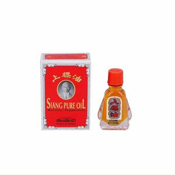 Lốc 12 chai Dầu Thái đỏ ông già Siang Pure Oil chai nhỏ 3ml