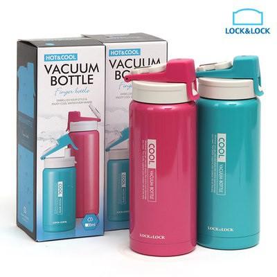 Bình giữ nhiệt lock&lock finger 400ml màu xanh/hồng - lhc3041