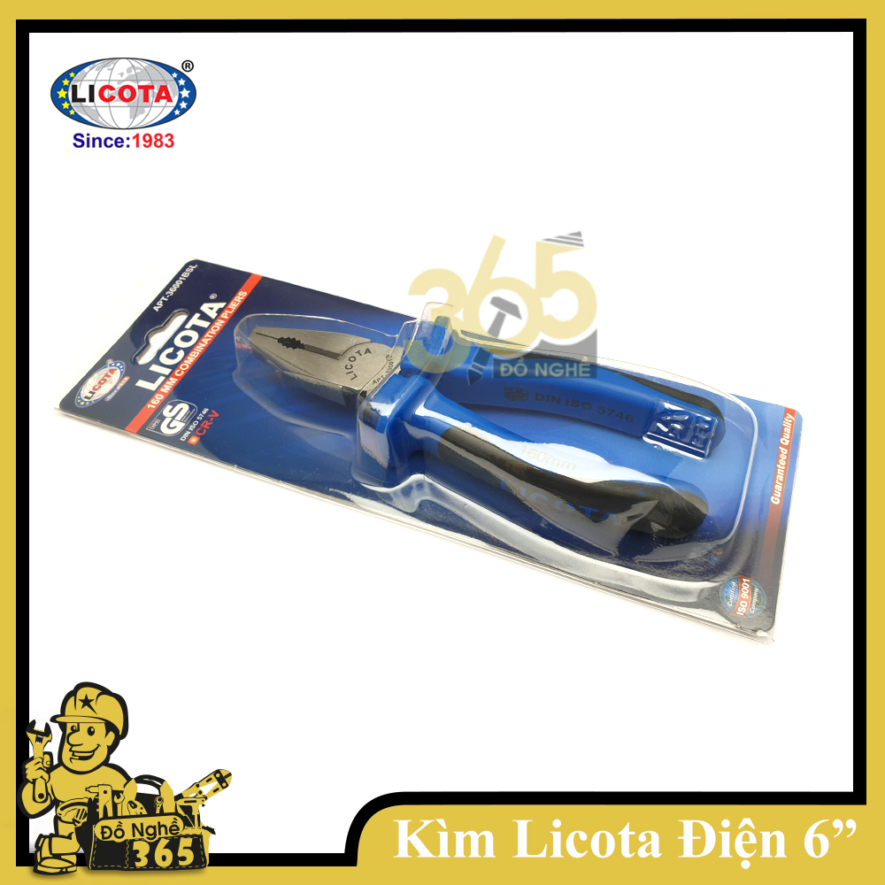 Kìm điện Cao cấp 6", 7" , 8" LICOTA TAIWAN, kìm răng cao cấp Licota, lưỡi kìm được chế tạo từ cao cấp, và được xử lý nhiệt đặc biệt, nhằm gia tăng độ cứng cho lưỡi kìm
