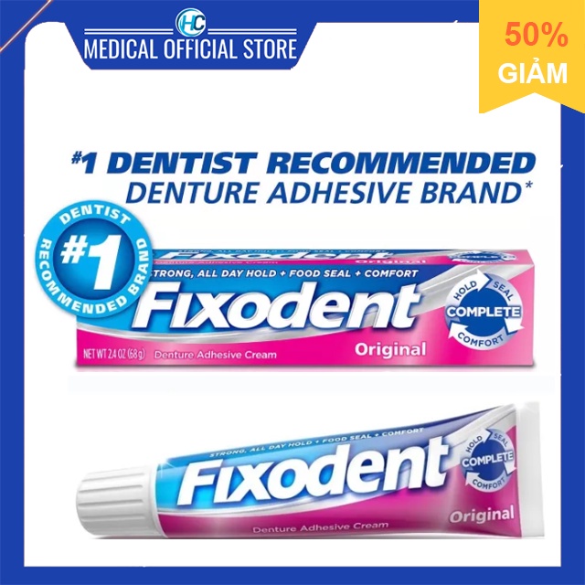 Keo dán hàm răng giả Fixodent - Hộp 68g