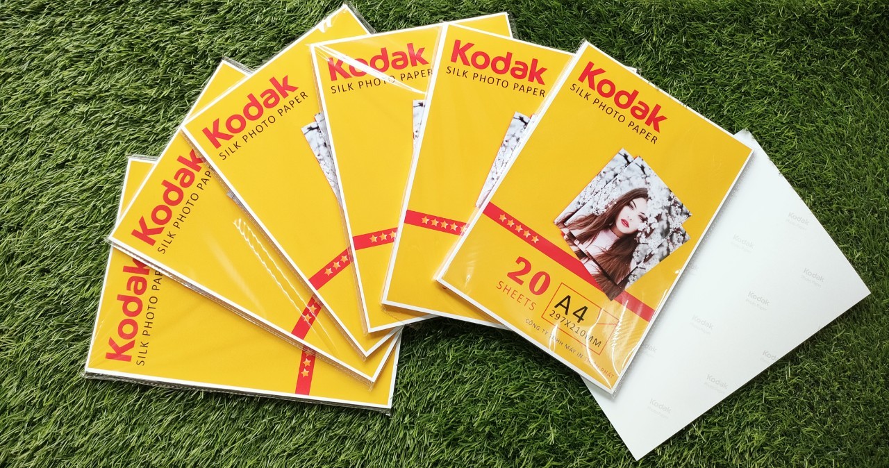 Giấy in ảnh kodak lụa silk khổ a4 ,13x18