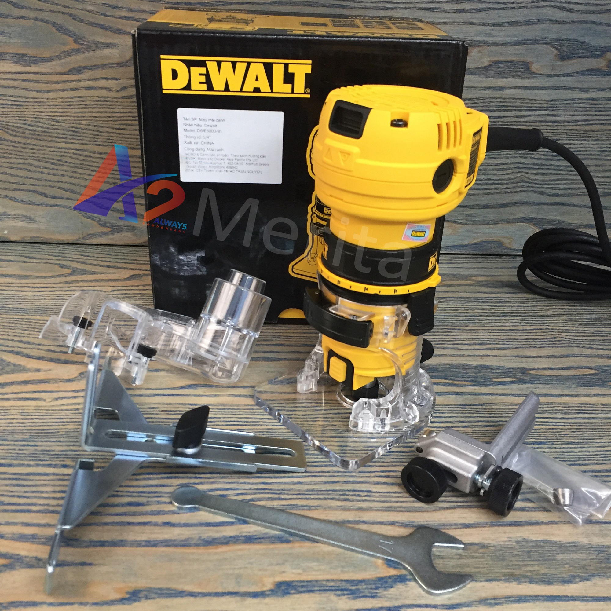 Máy phay gỗ 390w dewalt dwe6000