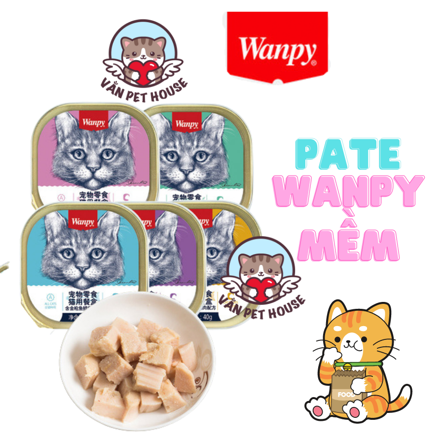 Thức Ăn Ướt Pate Wanpy Premium Mousse Cho Mèo Hộp 40g - Siêu ngon hấp dẫn cho mèo biếng ăn
