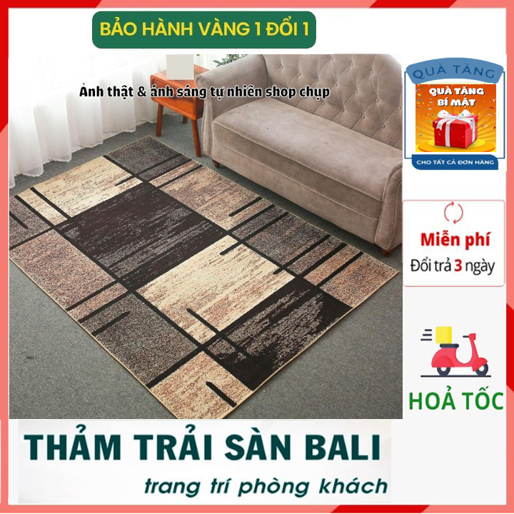 ( TẶNG THẨM CHÂN) Thảm trải sàn BALI ( 2m3 x 1m6 và 2m x 3m ) , thảm trải sàn phòng khách FKYFAN 2,3m x 1,6m phong cách CHÂU ÂU , thảm trải sàn văn phòng, thảm trải sàn nhà