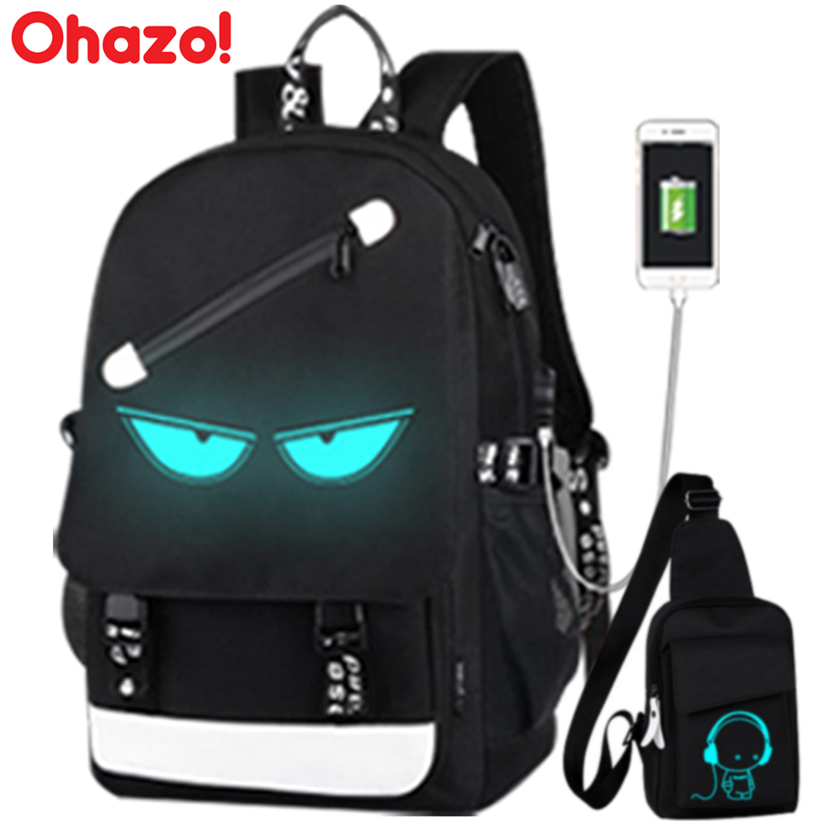 ComBo Balo Nam Nữ Thời Trang Hàn Quốc HOT 2023 + Túi Đeo Chéo Sành Điệu, Balo Đi Học Ohazo Phong Cách Tặng Cáp sạc điện thoại và khóa chống trộm