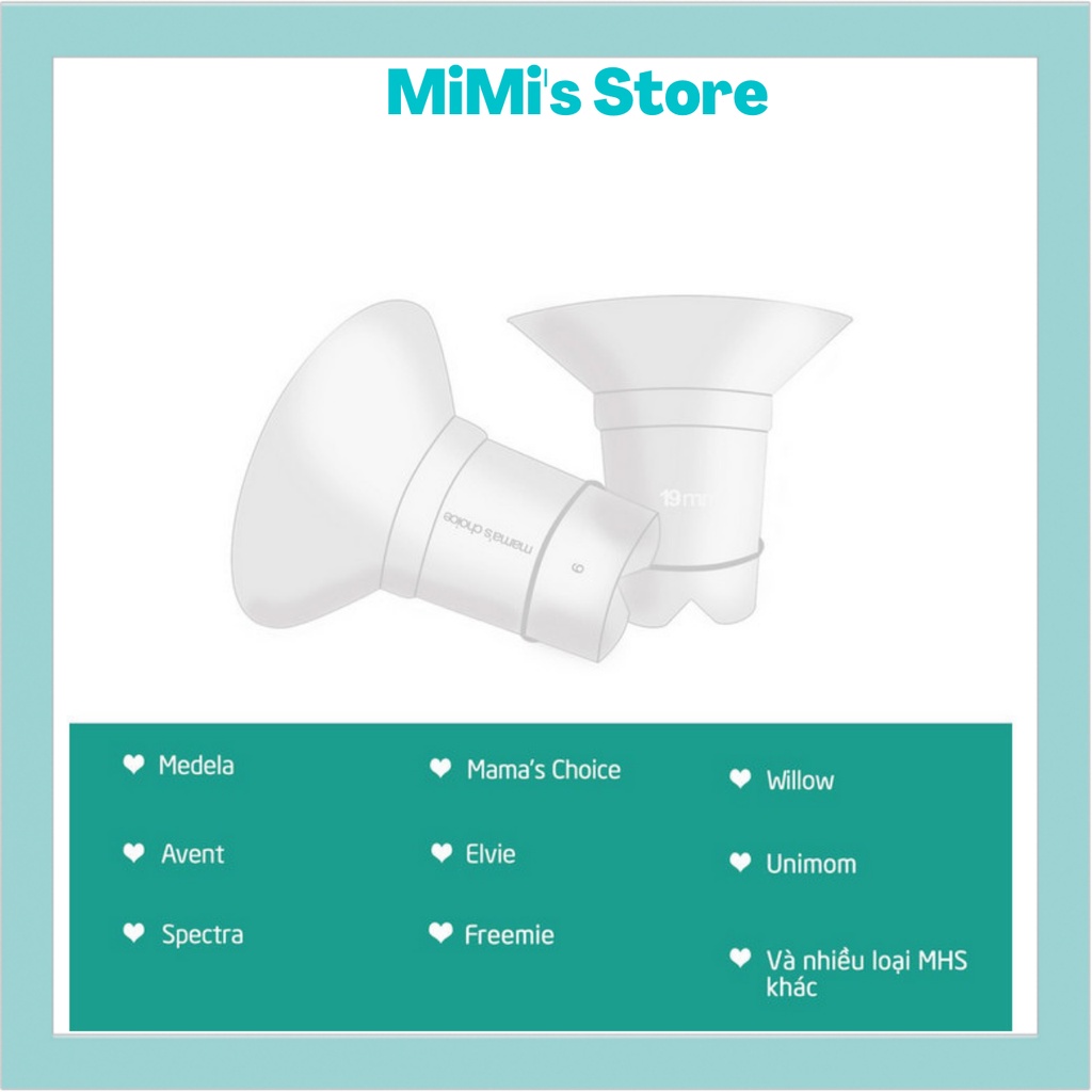 Trợ phễu silicone mama's choice newfit | đệm giảm hạ size phễu,cup hút sữa 15-17-19-21mm | hút sữa hiệu quả và êm ái hơn