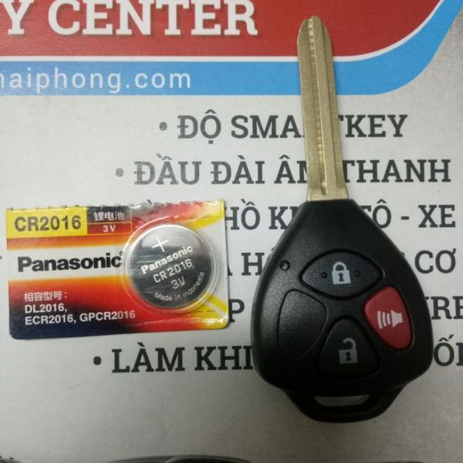 Vỏ chìa khoá Toyota Inova,  Fortuner 3 nút tặng pin kèm